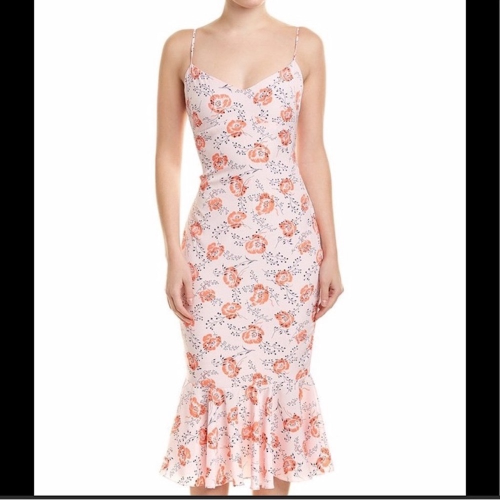LIKELY Veosa Sleeveless MIDI Mermaid Floral Dress Size 6